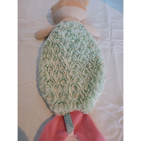 DOUGLAS BABY Lovey Baby Security Blanket Plush Pink Green Girl Mermaid - Picture 9 of 11